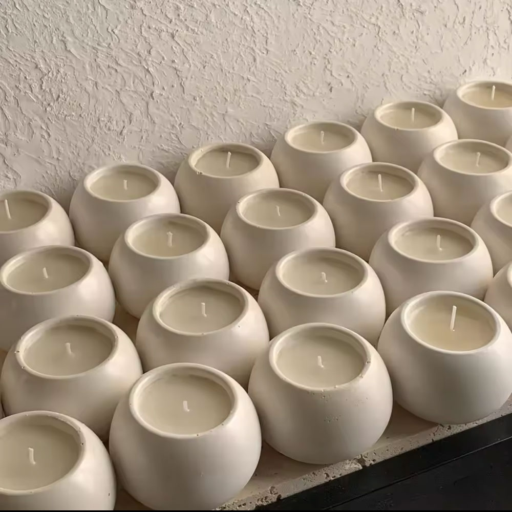 Succulent Set - قالب سيليكون دائري لصنع حامل شموع،